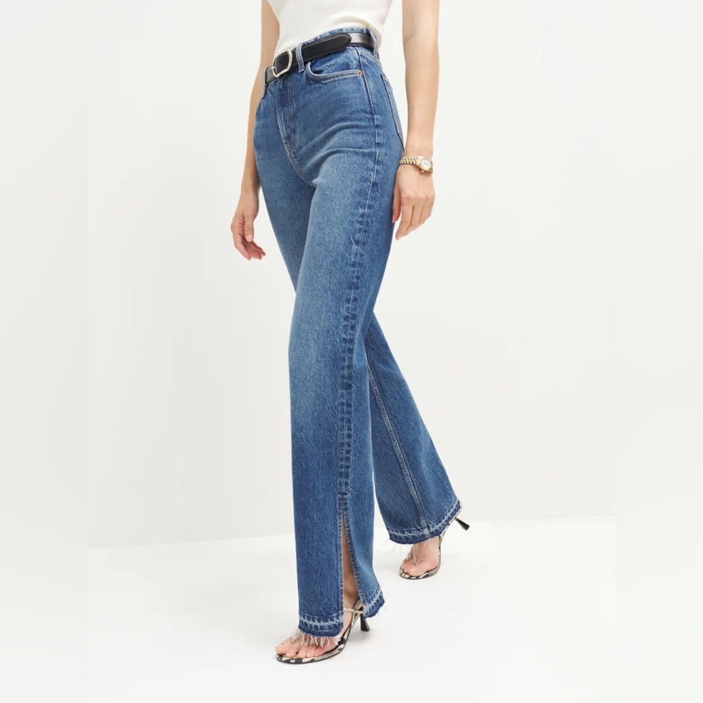 Reformation Split Hem Bootcut Jeans